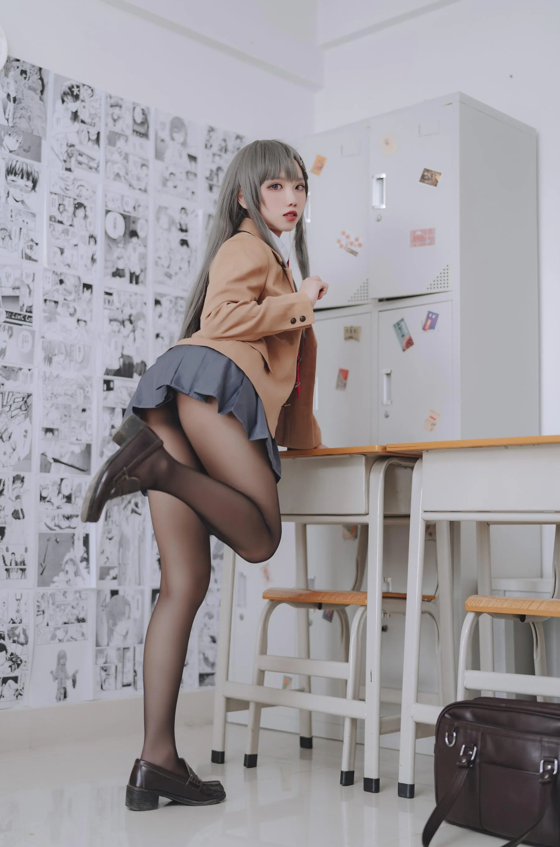 果咩酱w – NO.43 麻衣校服 [31P]插图4